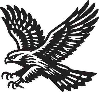 recommend clip art: harrier bird vector illustration