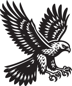 recommend clip art: harrier bird vector illustration