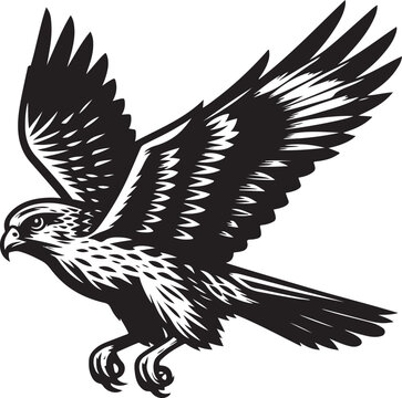 Soaring Hawks clip art preview