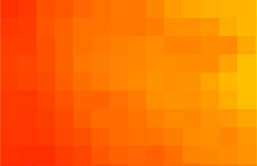 Gradient orange background. Geometric texture of orange squares. The substrate for branding, calendar, post, wallpaper, poster, banner, cover. A place for your design or text. Vector illustration