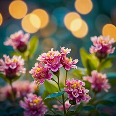 Obraz premium pink flowers in the garden