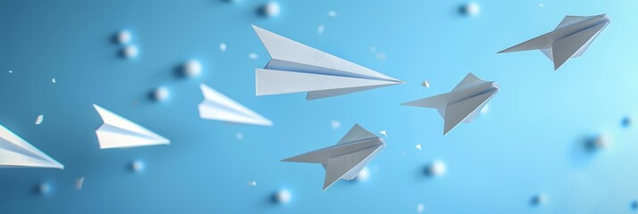 National paper airplane day concept with copy space area for text 