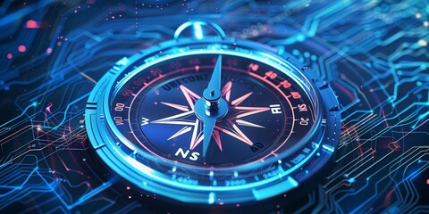 This visually striking photograph conveys the concept of advanced online data transport and modern digital navigation.