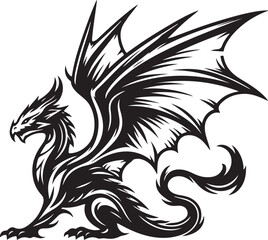 winged dragons illustration