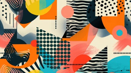 Contemporary abstract pattern with geometric design