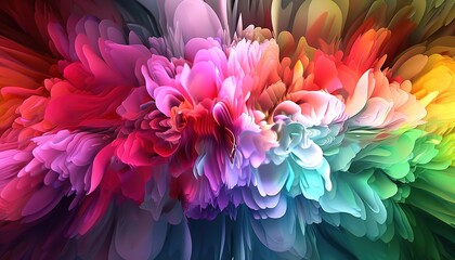 stunning 3D render of abstract multicolor spectrum