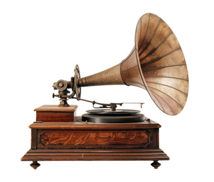 Phonograph isolated on transparent background