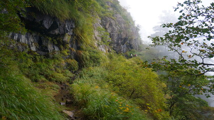 三ッ峠山の屏風岩
