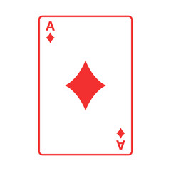 Obraz premium Red Ace of Diamonds Card