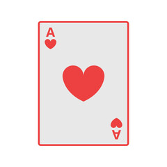 Red Ace of Hearts Card