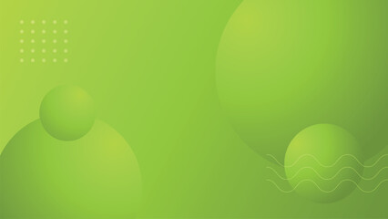 Fototapeta premium green background with round shape and wave element