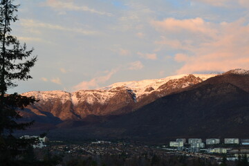 sunset in the andes 