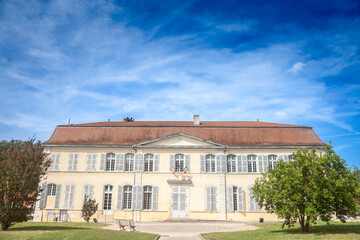 Obraz premium Saint Savin City Hall in Isere, France - French Administration Building, also called building. It's the headquarters of the local administration and municipal services.