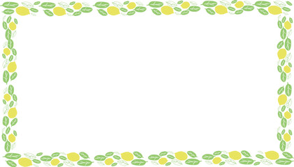 葉っぱとレモンのシトラスフレーム