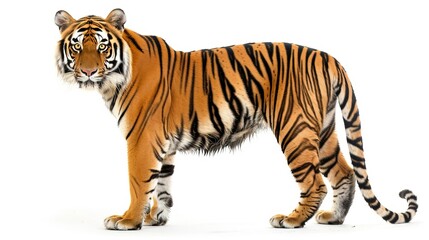 Obraz premium A majestic tiger with isolated background