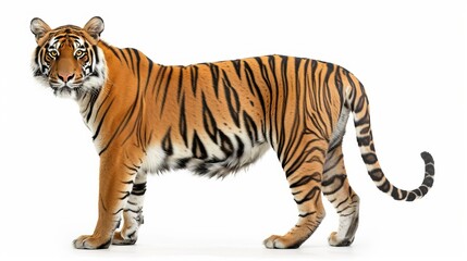 Obraz premium A majestic tiger with isolated background