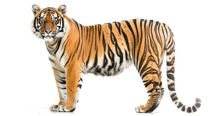 Obraz premium A majestic tiger with isolated background