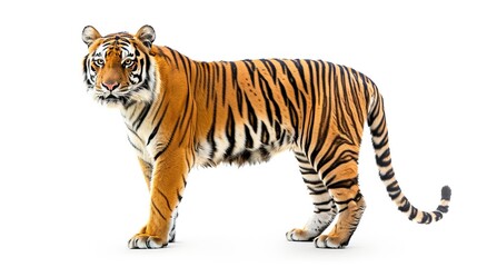 A majestic tiger with isolated background