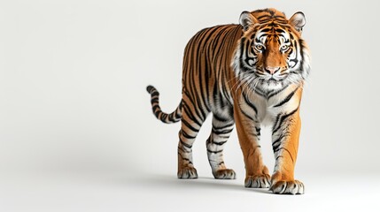 A majestic tiger with isolated background