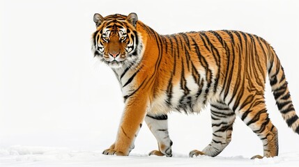 Obraz premium A majestic tiger with isolated background