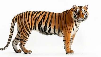 Obraz premium A majestic tiger with isolated background
