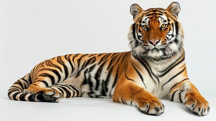 Obraz premium A majestic tiger with isolated background