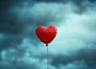 heart red balloon