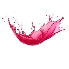 Splash of Berry Juice on Transparent Background