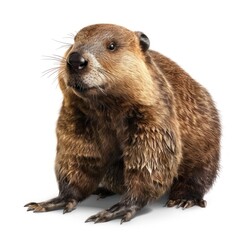 Fototapeta premium Beaver isolated on white background