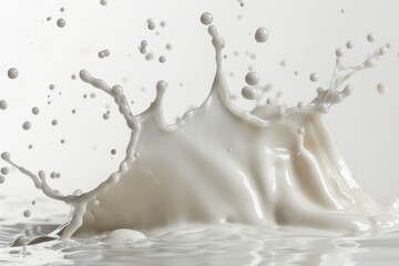Milk splash on a light background