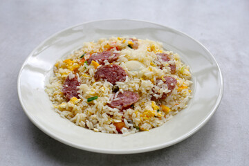 Thai fried rice with sour pork