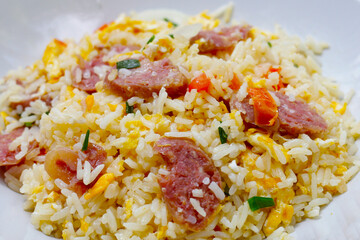 Thai fried rice with sour pork
