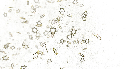 Falling Christmas Star Show: Mesmeric 3D Illustration Depicting Falling Holiday Stargazing Spectacle