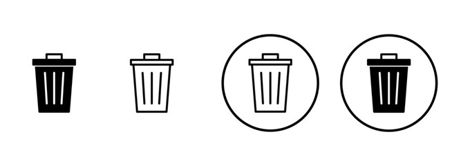 Trash icon vector isolated on white background. trash can icon. Delete icon vector