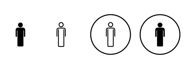 Man icon vector isolated on white background. male icon vector. human symbol