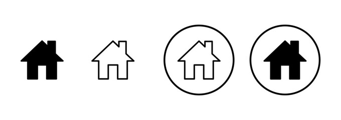 Home icon vector isolated on white background. House vector icon. Address