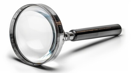 Magnifying Glass: Capture a magnifying glass, isolated on a transparent background. 
