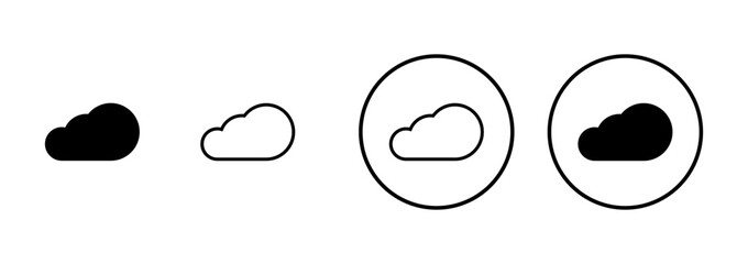 Cloud icon vector isolated on white background. cloud computing icon