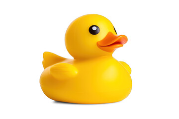 Yellow Rubber Duck | Isolated on Transparent & White Background | PNG File with Transparency
