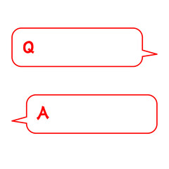 シンプルなQ&Aの吹き出し