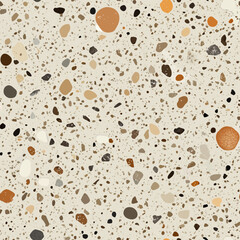 Terrazzo flooring vector seamless pattern. Italian terrazzo mosaic texture. Terrazzo seamless print tile. Concrete, granite, cement terrazo template. Terrazzo Floor material. Particles pebble, glass.