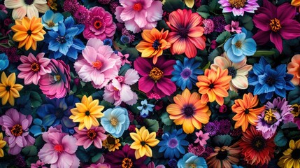 Pattern of pretty and vivid flowers