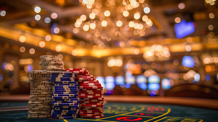 山積みにされたカジノコイン