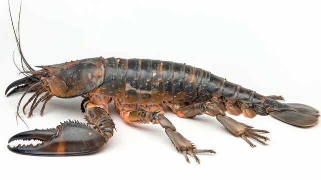Eurypterus full body clearly photo on white background ,