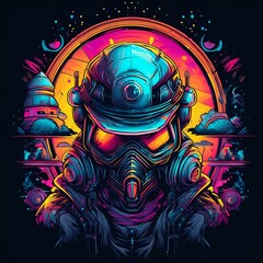 Obraz premium tshirt design black, streetwear tshirt design, punk tshirt design, black punk tshirt design, cyberpunk tshirt design on black, creative tshirt design, grunge punk tshirt design