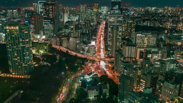 東京タワーからの夜景モーションタイムラプス