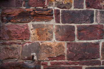 Antique stonework background, close-up, empty space