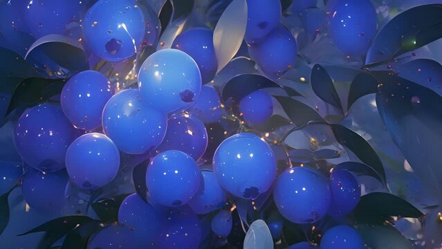 Twinkling blueberries their tiny spheres emulating the stars of the celestial sky each berry stamped with the symbol of Virgo.