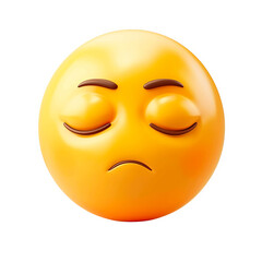 Fototapeta premium AI- created Indifferent emoji, emoticon, unimpressed face, neutral expression, bored emoji, nonchalant emoticon, apathetic face graphic