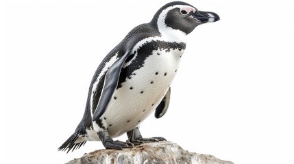 Obraz premium Galapagos Penguin full body clearly photo on white background , 